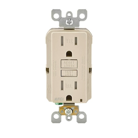 Spark R02-AFTR1-0KT 15 amp AFCI Tamper Outlet, Light Almond SP881445